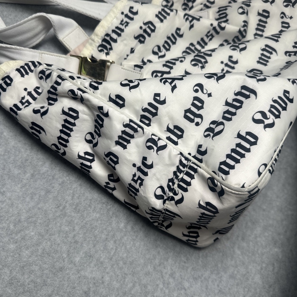 LeSportsac Gwen Stefani L.A.M.B y2k High capacity Tote Bag White/Gold W/ Charm - Picture 7 of 14